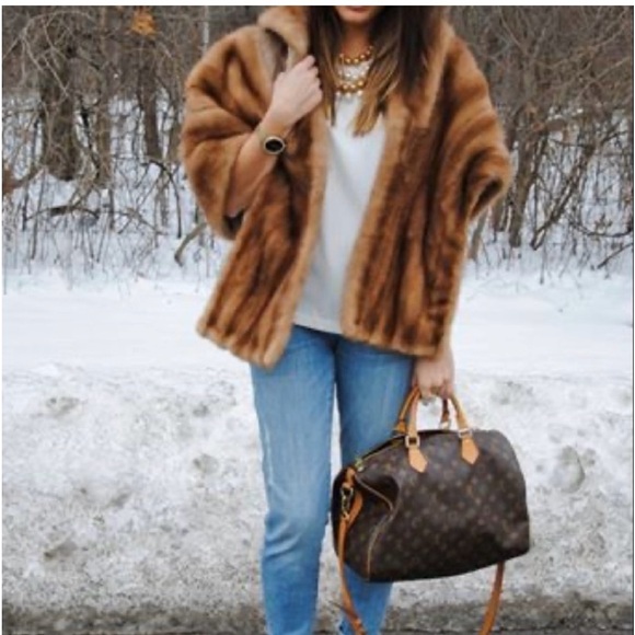 Vintage real fur stole / cape - Picture 2 of 5